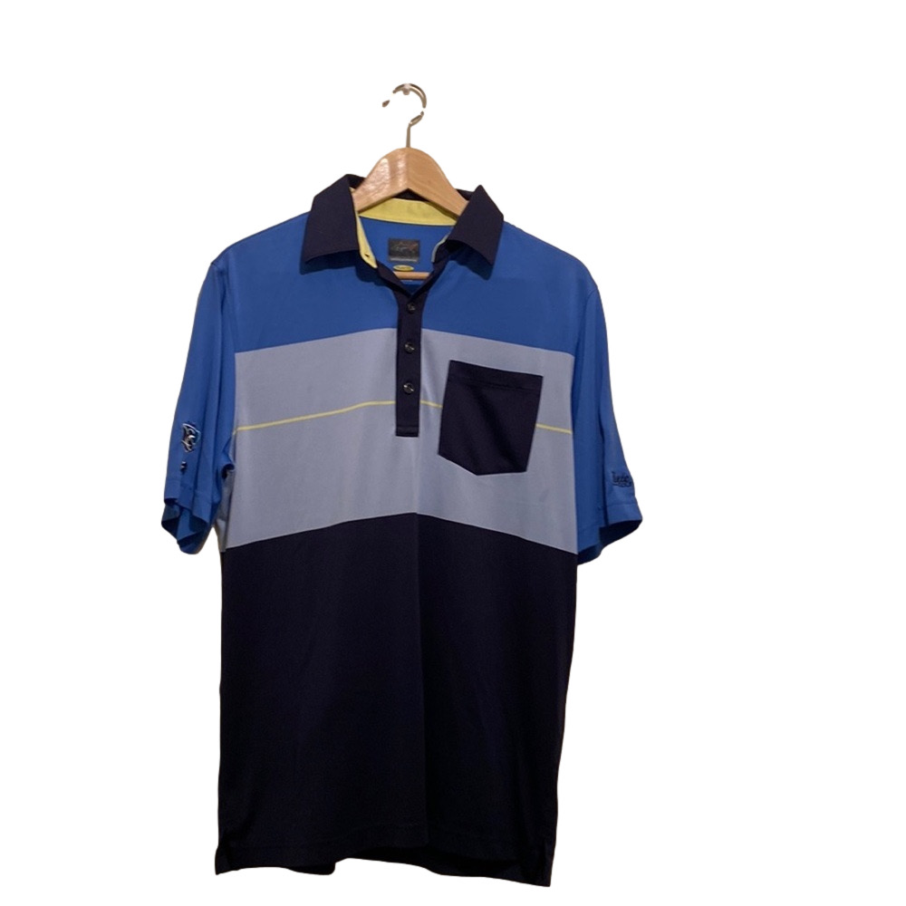 GREG NORMAN PLAY DRY POLO GOLF CLUB TEE . SIZE S